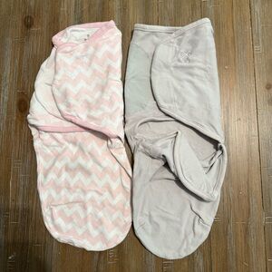 Baby girl swaddle set